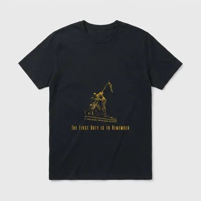 Duty Is to Remember Military Veteran T-Shirt – Classic T-Shirt in Black