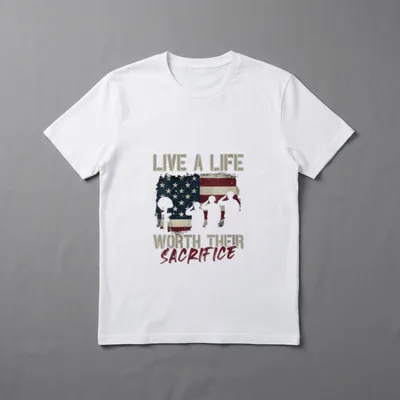 Veterans Day Worth T-Shirt – Classic T-Shirt in Black