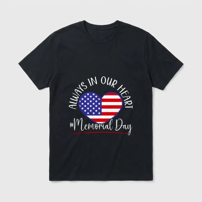 Always in Our Heart Veteran USA T-Shirt – Classic T-Shirt in Black