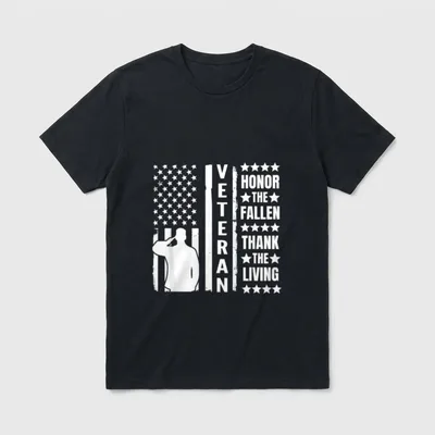 Fallen Thank Living Memorial Day Veteran T-Shirt – Classic T-Shirt in Black
