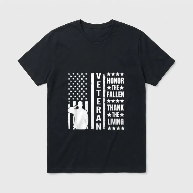 Fallen Thank Living Memorial Day Veteran T-Shirt – Classic T-Shirt in Black