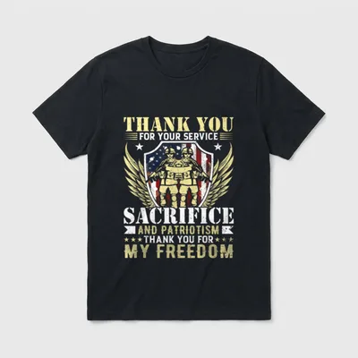 Thank You for Your Sacrifice T-Shirt – Classic T-Shirt in Black