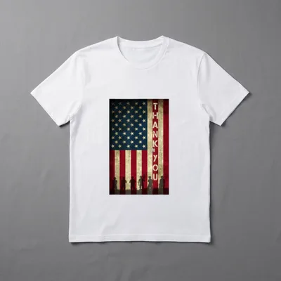 Thank You Veterans Memorial Day Military T-Shirt – Classic T-Shirt in Black