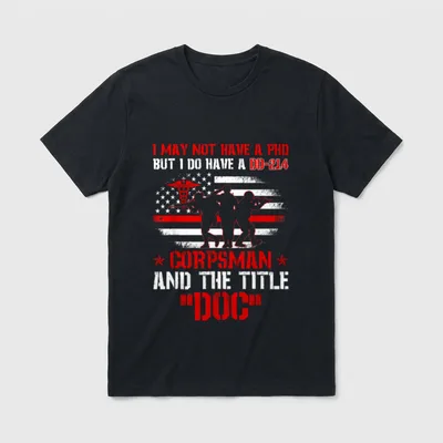 Navy Corpsman Veteran T-Shirt – Classic T-Shirt in Black