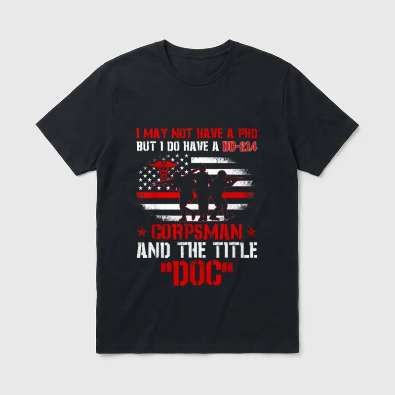 Navy Corpsman Veteran T-Shirt – Classic T-Shirt in Black