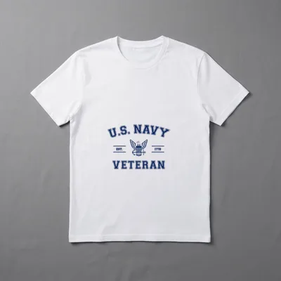 U.S. Navy Veteran T-Shirt – U.S. NAVY EST. 1775 VETERAN with eagle seal – Classic T-Shirt in Black