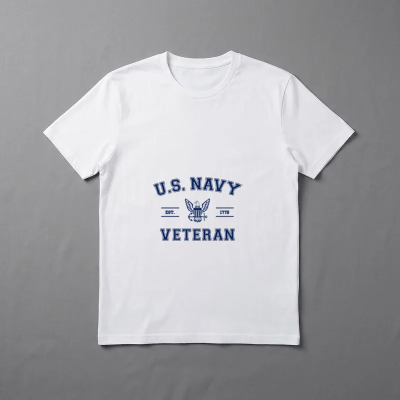 U.S. Navy Veteran T-Shirt – U.S. NAVY EST. 1775 VETERAN with eagle seal – Classic T-Shirt in Black