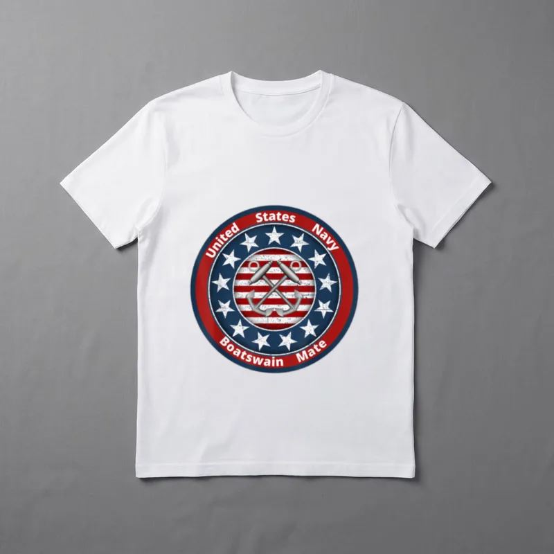 Navy Boatswain Mate T-Shirt – United States Navy Boatswain Mate text with anchor – Classic T-Shirt in Black