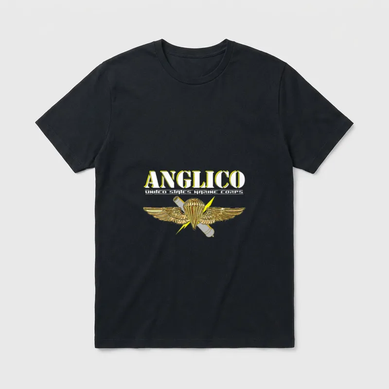 Navy Veteran Eagle Globe Anchor T-Shirt – Classic T-Shirt in Black