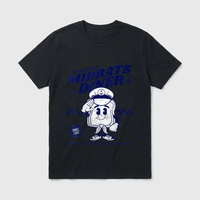 Funny US Sailor Veteran Midrats Diner T-Shirt – Classic T-Shirt in Black