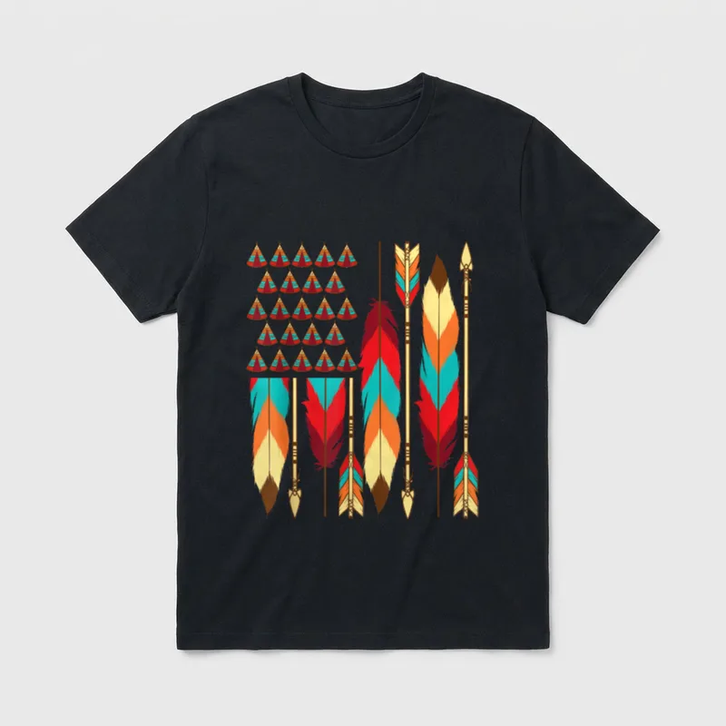 Native American Veteran Pride T-Shirt – Classic T-Shirt in Black