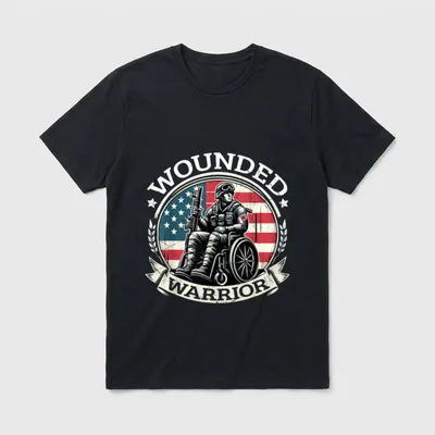 Wounded Warrior Veteran T-Shirt – Classic T-Shirt in Black