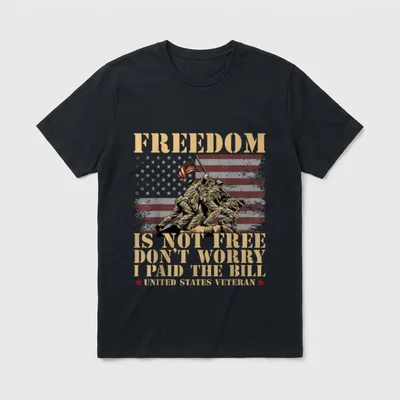 Veteran Freedom Sacrifice T-Shirt – Classic T-Shirt in Black
