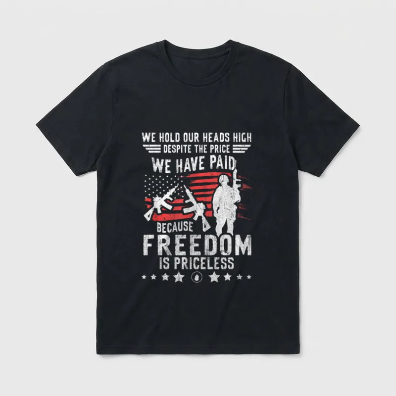 Veterans Freedom Priceless T-Shirt – Classic T-Shirt in Black