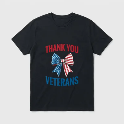 Thank You Veterans Patriotic T-Shirt – Classic T-Shirt in Black