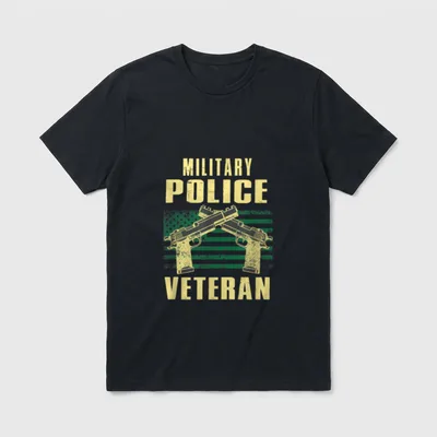 Patriotic Cop Veteran T-Shirt – Classic T-Shirt in Black