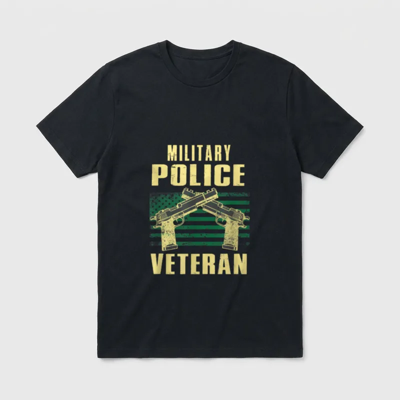 Patriotic Cop Veteran T-Shirt – Classic T-Shirt in Black
