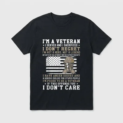 Veteran Anger Issues T-Shirt – Classic T-Shirt in Black