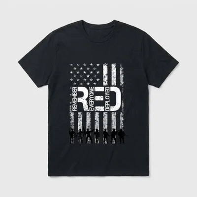 Military Veteran Friday Red T-Shirt – Classic T-Shirt in Black