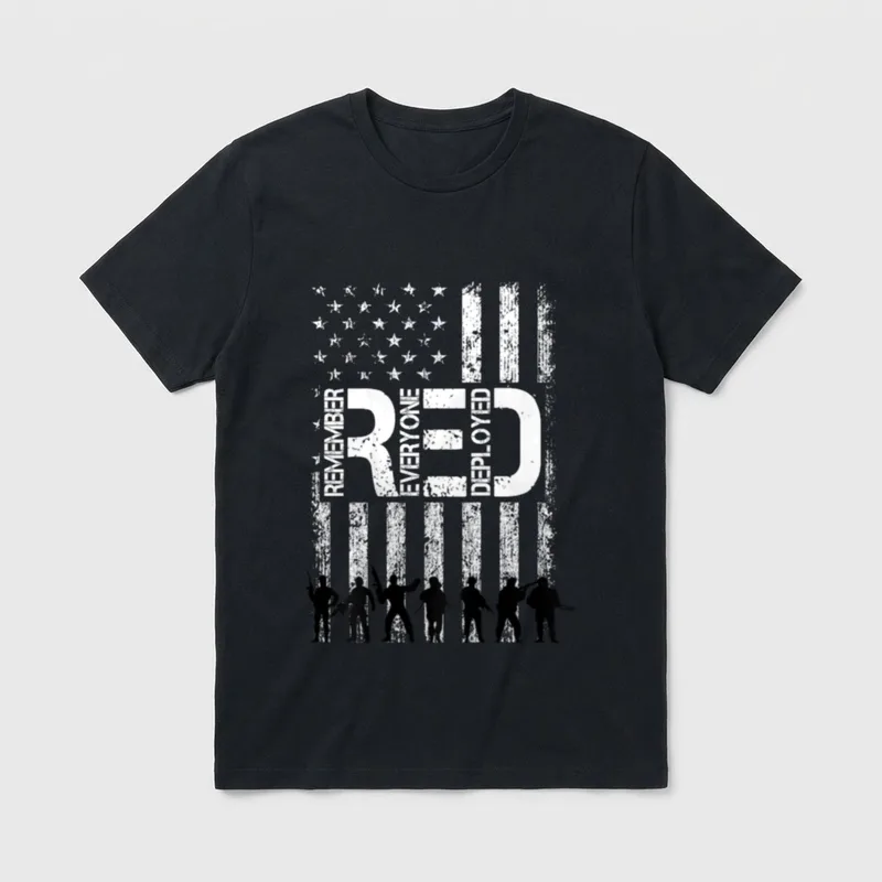 Military Veteran Friday Red T-Shirt – Classic T-Shirt in Black
