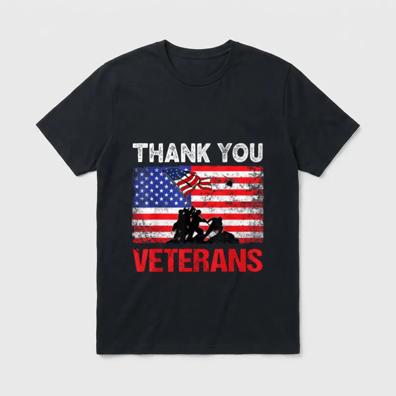 Patriotic Veteran Day T-Shirt – Classic T-Shirt in Black