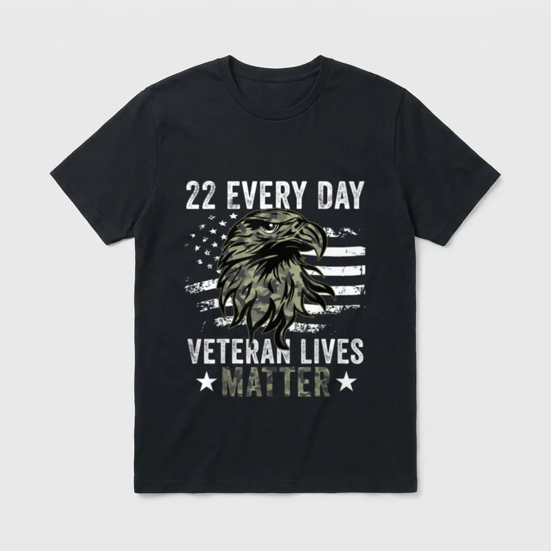 Military Camouflage Flag T-Shirt – Classic T-Shirt in Black
