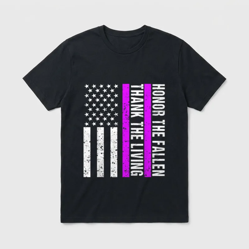 Purple Heart Day Military T-Shirt – Classic T-Shirt in Black