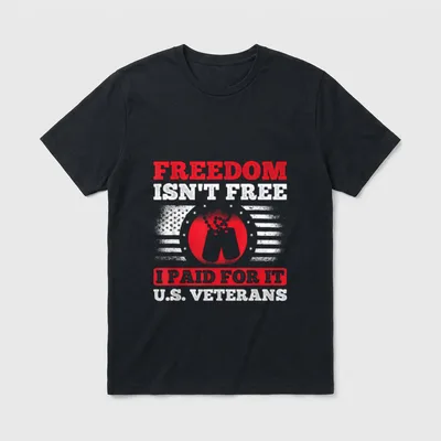 US Veteran Freedom T-Shirt – Classic T-Shirt in Black