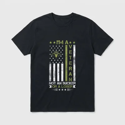 I'm a Veteran Not Sucker Perfect T-Shirt – Classic T-Shirt in Black