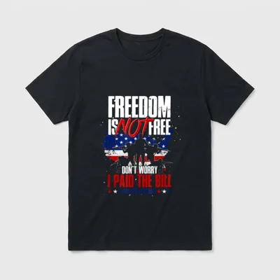 Worry I Paid the Bill Veteran T-Shirt – Classic T-Shirt in Black