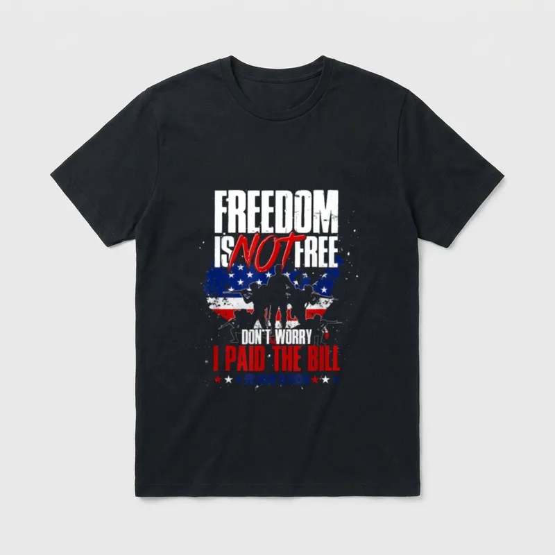 Worry I Paid the Bill Veteran T-Shirt – Classic T-Shirt in Black
