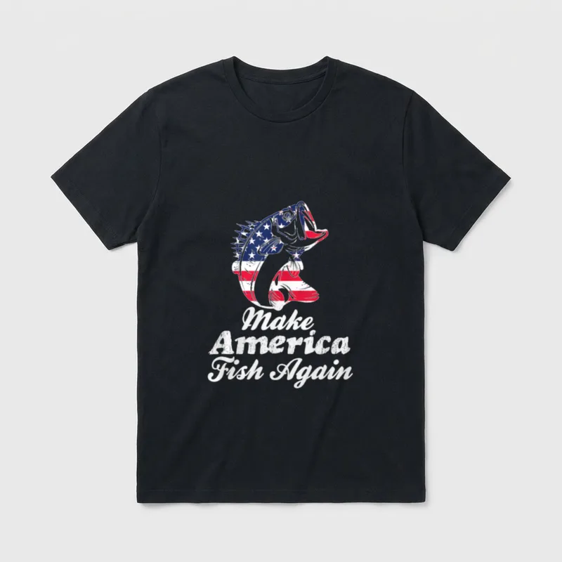 Make America Fish Again Veterans T-Shirt – Classic T-Shirt in Black