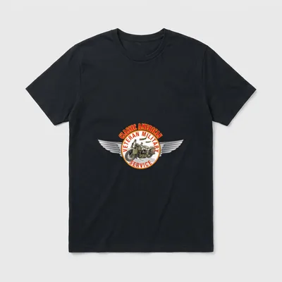 VETERAN MILITARY SERVICE T-Shirt – Classic T-Shirt in Black