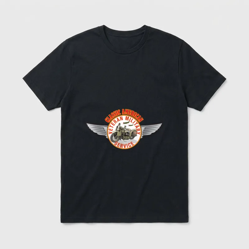 VETERAN MILITARY SERVICE T-Shirt – Classic T-Shirt in Black