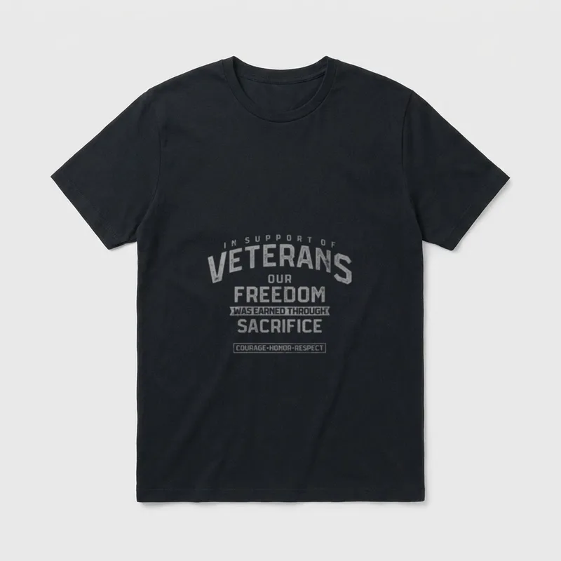In Support of Veterans Our Freedom T-Shirt – Classic T-Shirt in Black