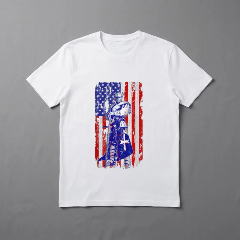 Patriotic Veteran Crusader Flag T-Shirt – Classic T-Shirt in Black