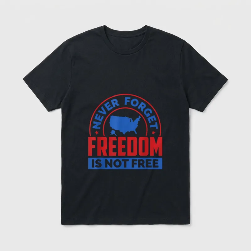 Freedom Is Not Free Veteran Day T-Shirt – Classic T-Shirt in Black