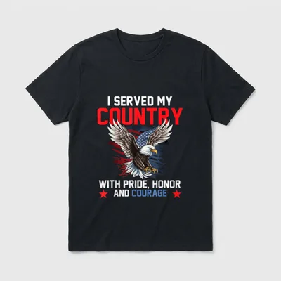 US Veteran Patriotic T-Shirt – Classic T-Shirt in Black