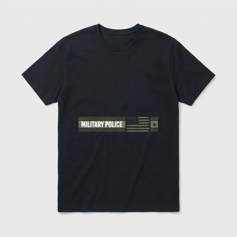 Military Police American Flag T-Shirt – Classic T-Shirt in Black