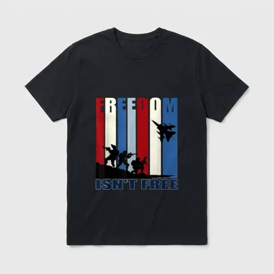 Free Active Duty Veteran Military Support T-Shirt – Classic T-Shirt in Black