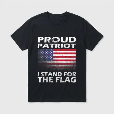 Patriotic Veterans Proud Patriot I Stand T-Shirt – Classic T-Shirt in Black