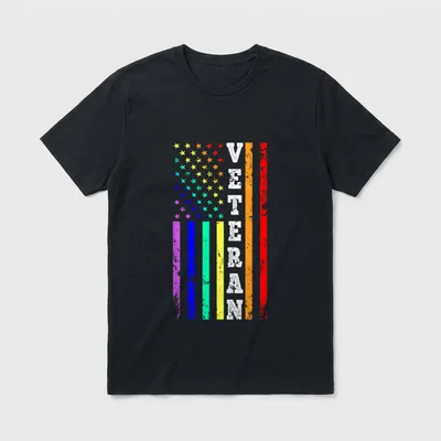 Veteran Gay Pride T-Shirt – Classic T-Shirt in Black
