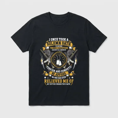 Military Oath Constitution T-Shirt – Classic T-Shirt in Black