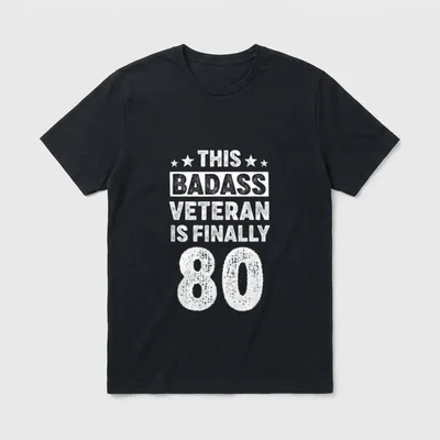 Year Old Men Women Badass Veteran T-Shirt – Classic T-Shirt in Black