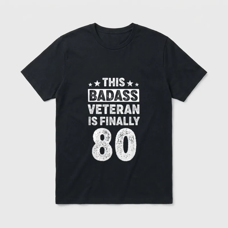 Year Old Men Women Badass Veteran T-Shirt – Classic T-Shirt in Black
