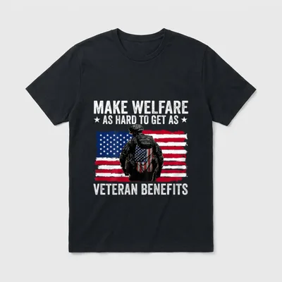 Military Veteran Political T-Shirt – Classic T-Shirt in Black