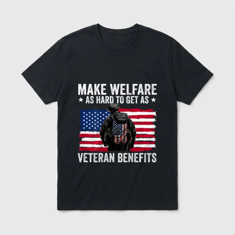 Military Veteran Political T-Shirt – Classic T-Shirt in Black