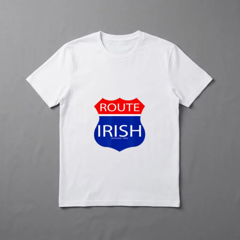 Military Route Irish T-Shirt – Road sign shield with ROUTE IRISH and BAGHDAD · IRAQ – Classic T-Shirt in Black