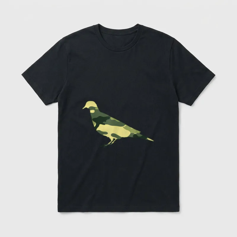 Military Veteran Pigeon T-Shirt – Classic T-Shirt in Black