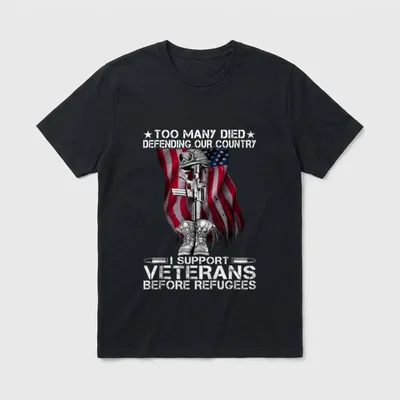 Veterans Support T-Shirt – Classic T-Shirt in Black